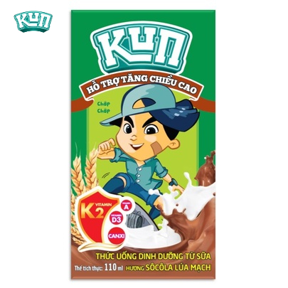 KUN_Sữa Sôcôla Lúa Mạch Thùng 48 Hộp x110ml