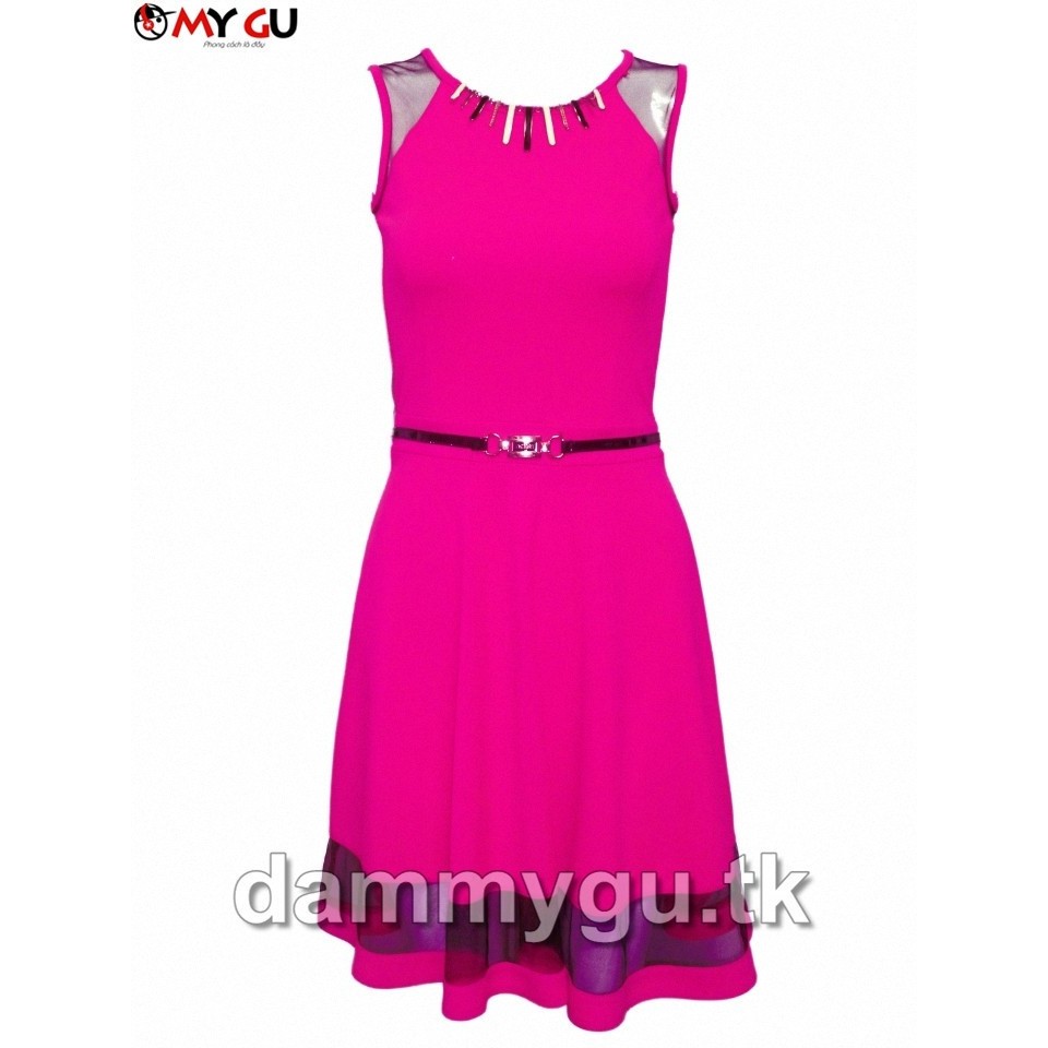 Đầm xòe thời trang, nữ tính D69 - Màu hồng