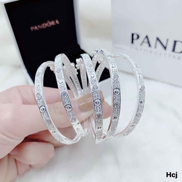 Vòng tay nữ đính đá chuẩn bạc ta bao trắng - THJ SIVER