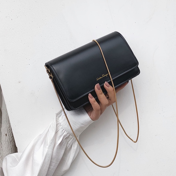 Túi đeo chéo vai chất lượng cao dây xích mảnh thanh lịch thời trang Pháp xuân hè 2020