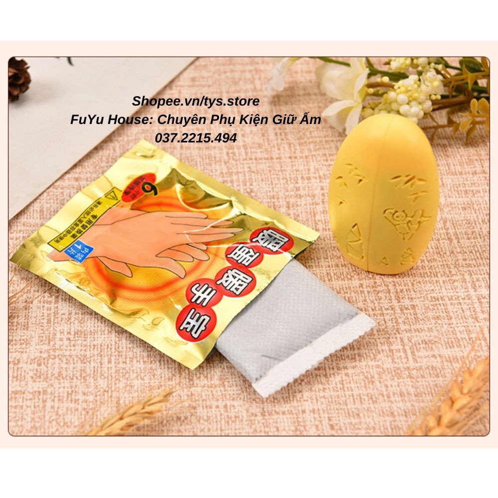 Combo Trứng Giữ Nhiệt Cầm Tay, Bàn Tay, Bỏ Túi