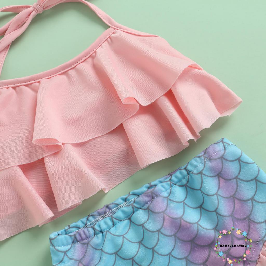 Bộ đồ bơi 3 mảnh màu sắc thời trang cho bé gái