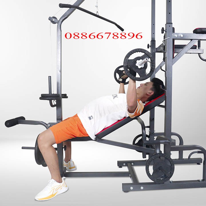 Giàn tạ đa năng ZASAMI 8211, 8sport free sip + quà tặng đủ bộ tạ gang  sẵn hàng