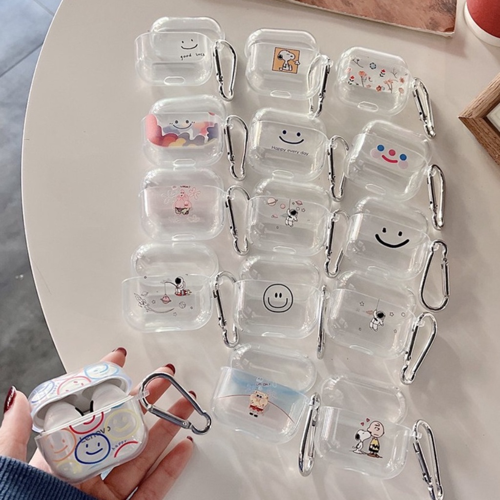 Vỏ Bảo Vệ Hộp Sạc Tai nghe không dây Lenovo LP40 Bằng TPU Mềm Trong Suốt In Hình SpongeBob Mặt Cười Patrick Star