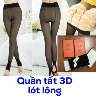 Quần tất 3d lót lông Hàn quốc