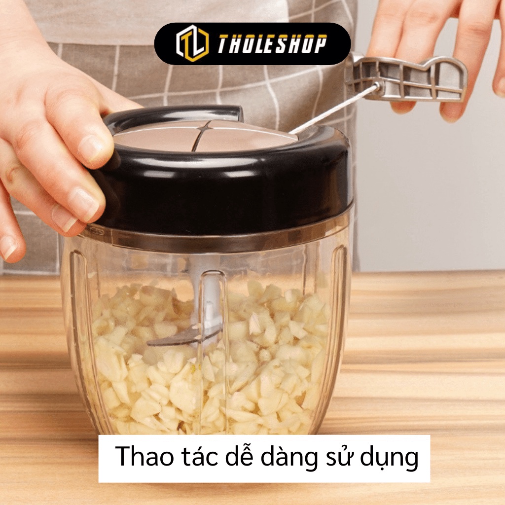 [SGD] Máy Xay Tỏi Cầm Tay - Máy Nghiền Tỏi, Ớt, Thực Phẩm Đa Năng Loại Lớn 5 Lưỡi 900ml  9869