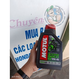 Dầu nhớt motul 3100 gold 4t 10w40 0.8 lít và 1 lít.