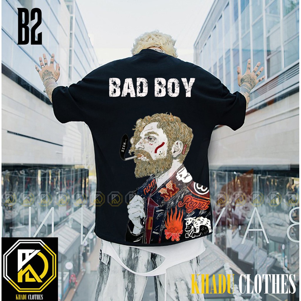 HOT SALE- (Ảnh + Clip Thật) Áo Thun Tay Lỡ Unisex Phong Cách Bụi BAD BOY WEED Cao Cấp | Áo Tay Lỡ Nam Nữ Đẹp UN03 | BigBuy360 - bigbuy360.vn