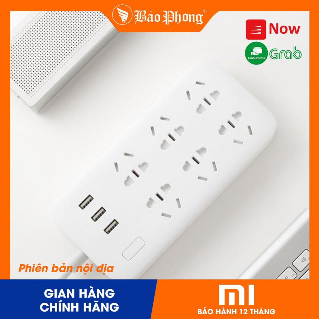 Ổ Cắm Điện Thông Minh Xiaomi Power Trip , 9 cổng , 3 USB Sạc điện thoại iP , an toàn , chống cháy