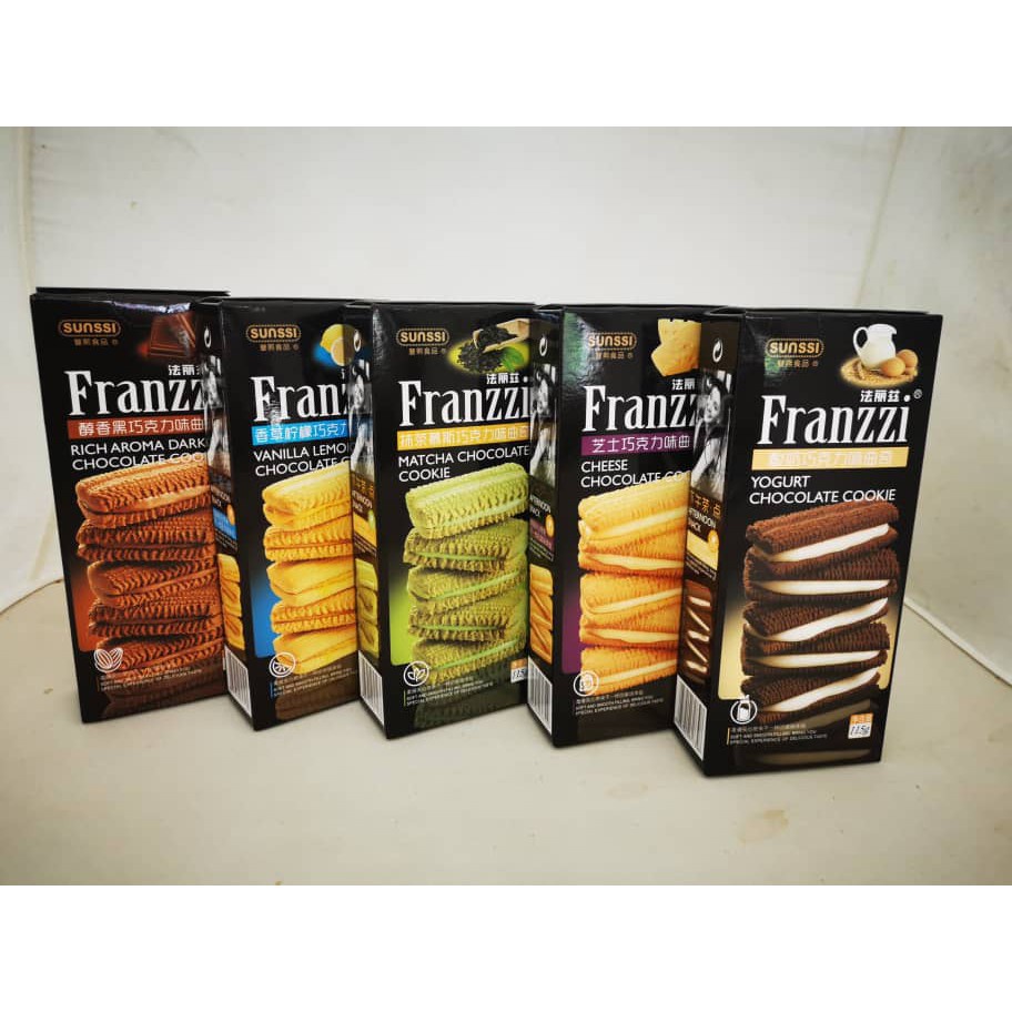 [HỘP 115G] Bánh Quy Kẹp Kem Franzzi Có Đủ 5 Vị Ăn Cực Ngon - HongKong