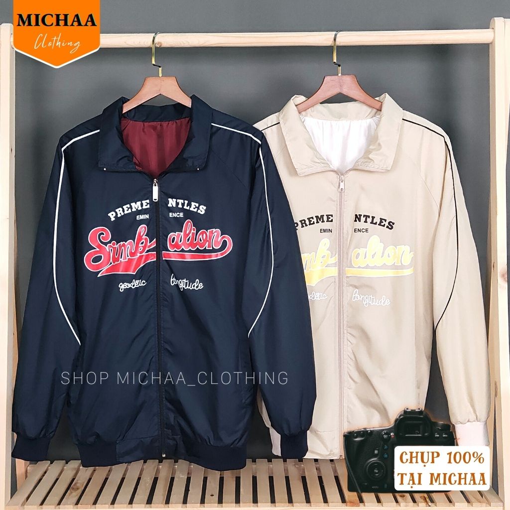 Áo Khoác Bomber Dù SIMBALION Nam Nữ Ulzzang Unisex Kiểu Bóng Chày Form Rộng 2 Lớp - MICHAA