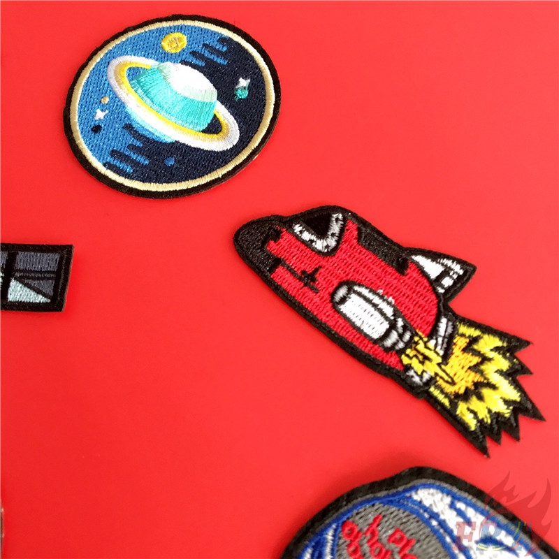 Miếng vải vá hoạ tiết chủ đề vũ trụ nhiều mẫu mã trang trí quần áo