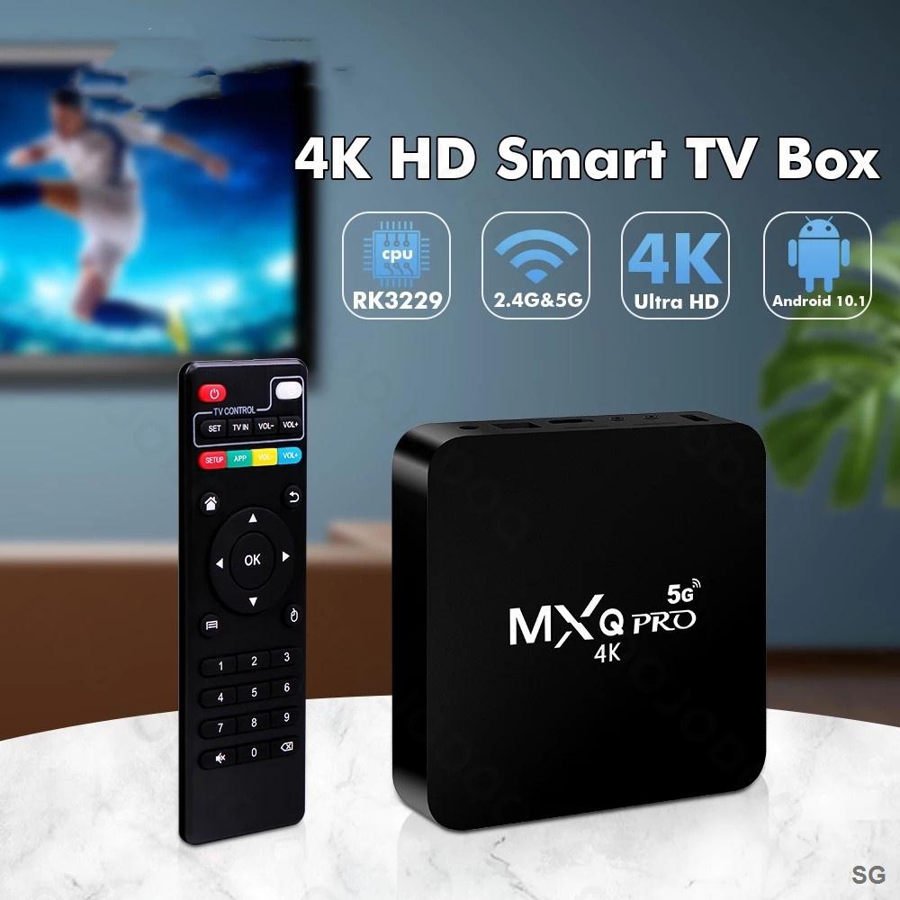 Đầu TV box MXQ pro 4K HD 8 + 128GB WiFi Android 10 1 ChấT LượNg Cao KèM Phụ KiệN