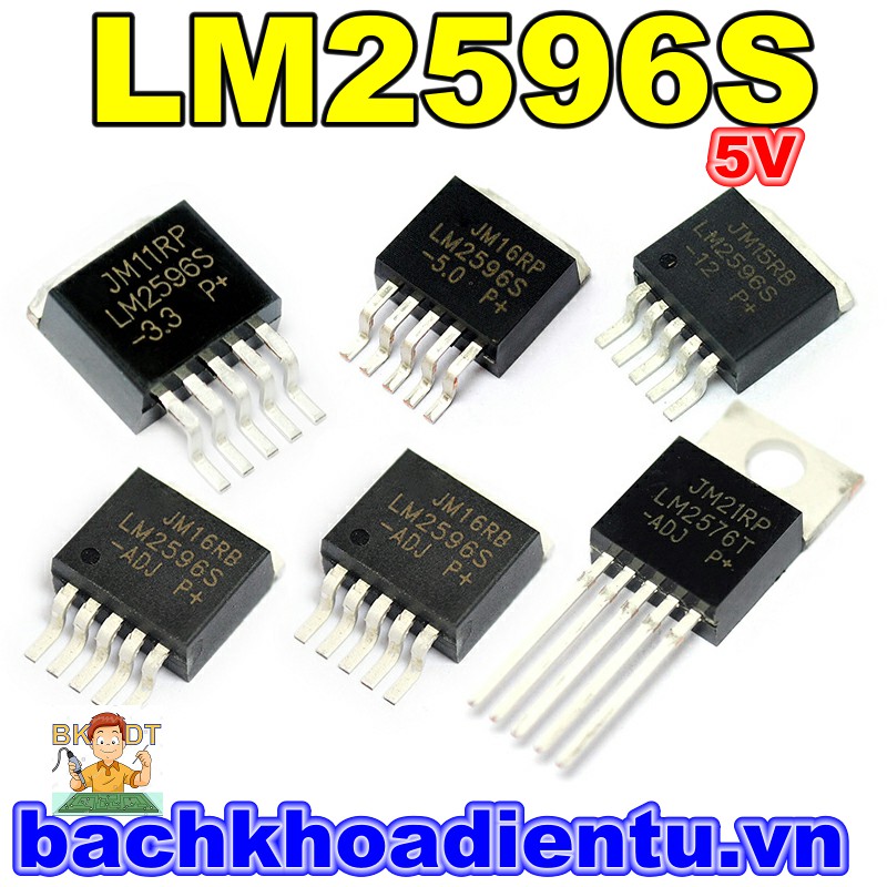 IC nguồn LM2596S ADJ/3.3/5/12 chính hãng.