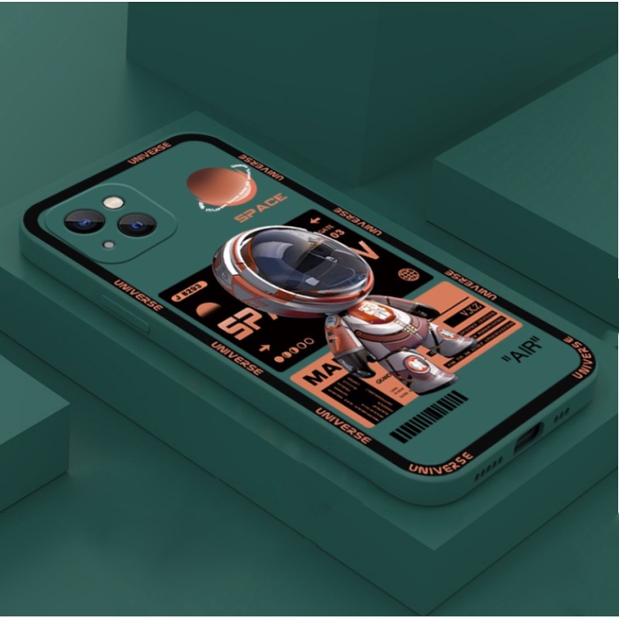 Ốp Điện Thoại Họa Tiết Phi Hành Gia Hoạt Hình Chống Sốc Cho iPhone 6 6s 7 8 Plus XS 11 12 13 14 Pro MAX 14 Plus XR X
