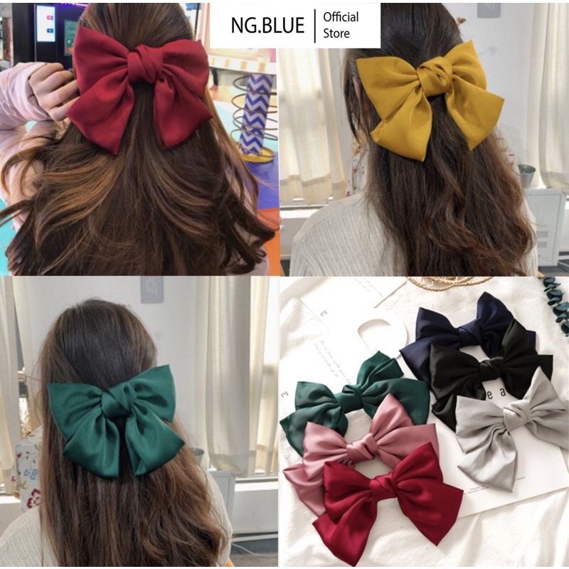 Kẹp tóc nơ tiểu thư phong cách Hàn Quốc