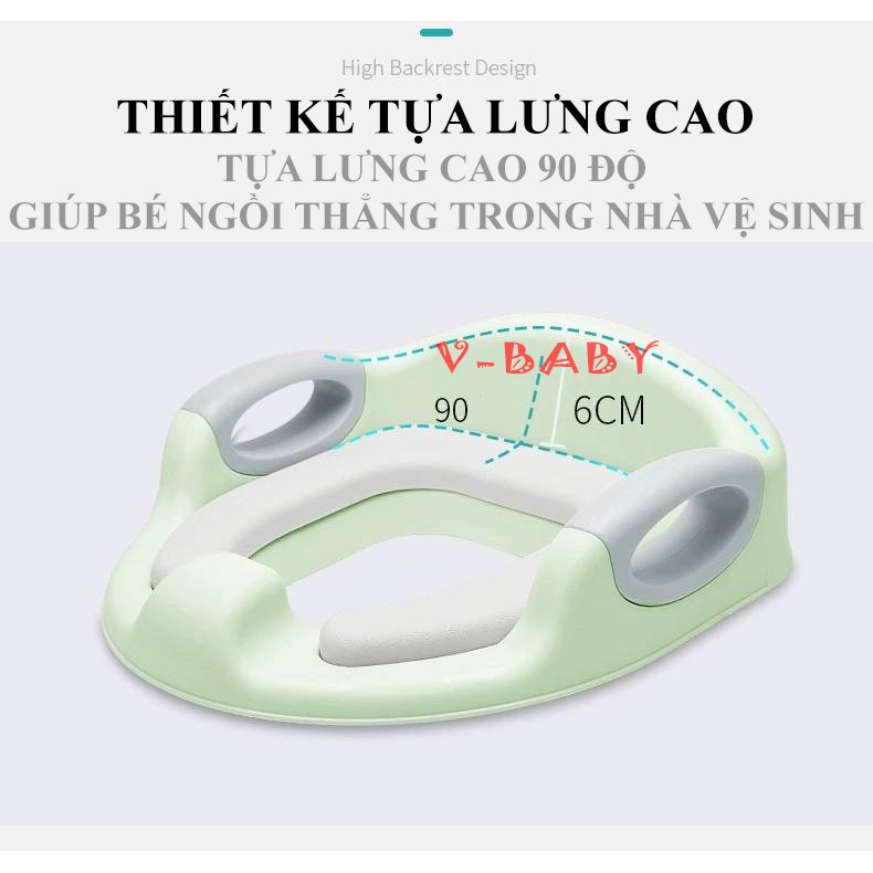 Bệ thu nhỏ bồn cầu có thang đi vệ sinh cho bé V-BABY W2 &amp; W2S ( hàng chuẩn cao cấp nhất thị trường )