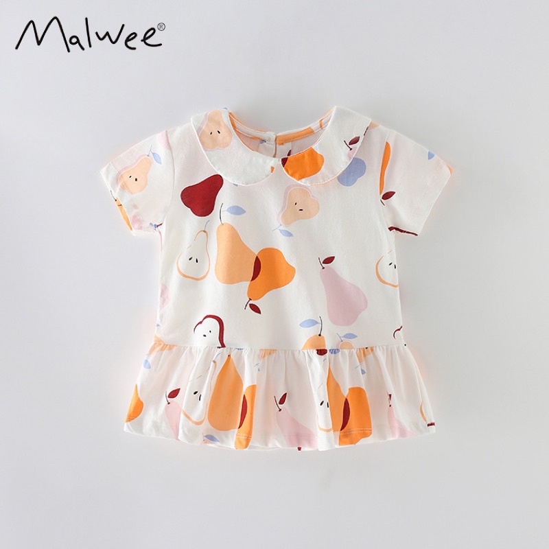 Quần áo trẻ em_Áo thun bé gái Malwee chất cotton cho bé 1-8 tuổi (10-30 KG)