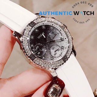 Đồng hồ nữ guess confetti crystal black and white w1098l1