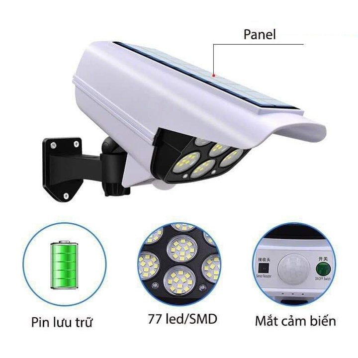 Đèn năng lượng mặt trời, Đèn led giả camera tự động bật tắt chống chộm, chống nước |ThanhLiem