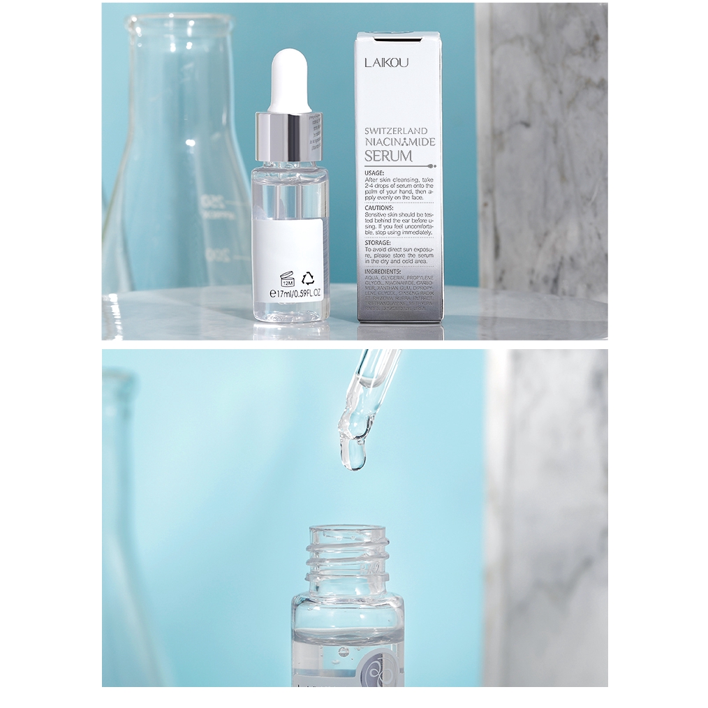 Serum Tinh Chất Nicotinamide LAIKOU Dưỡng Trắng Sáng Da Mặt 17ml