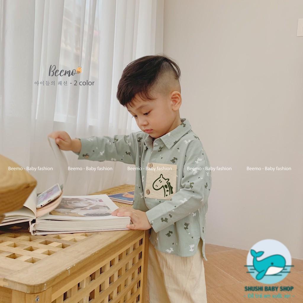 Bộ Sơ Mi Quần Dài Hưu Vàng Beemo Bé Trai