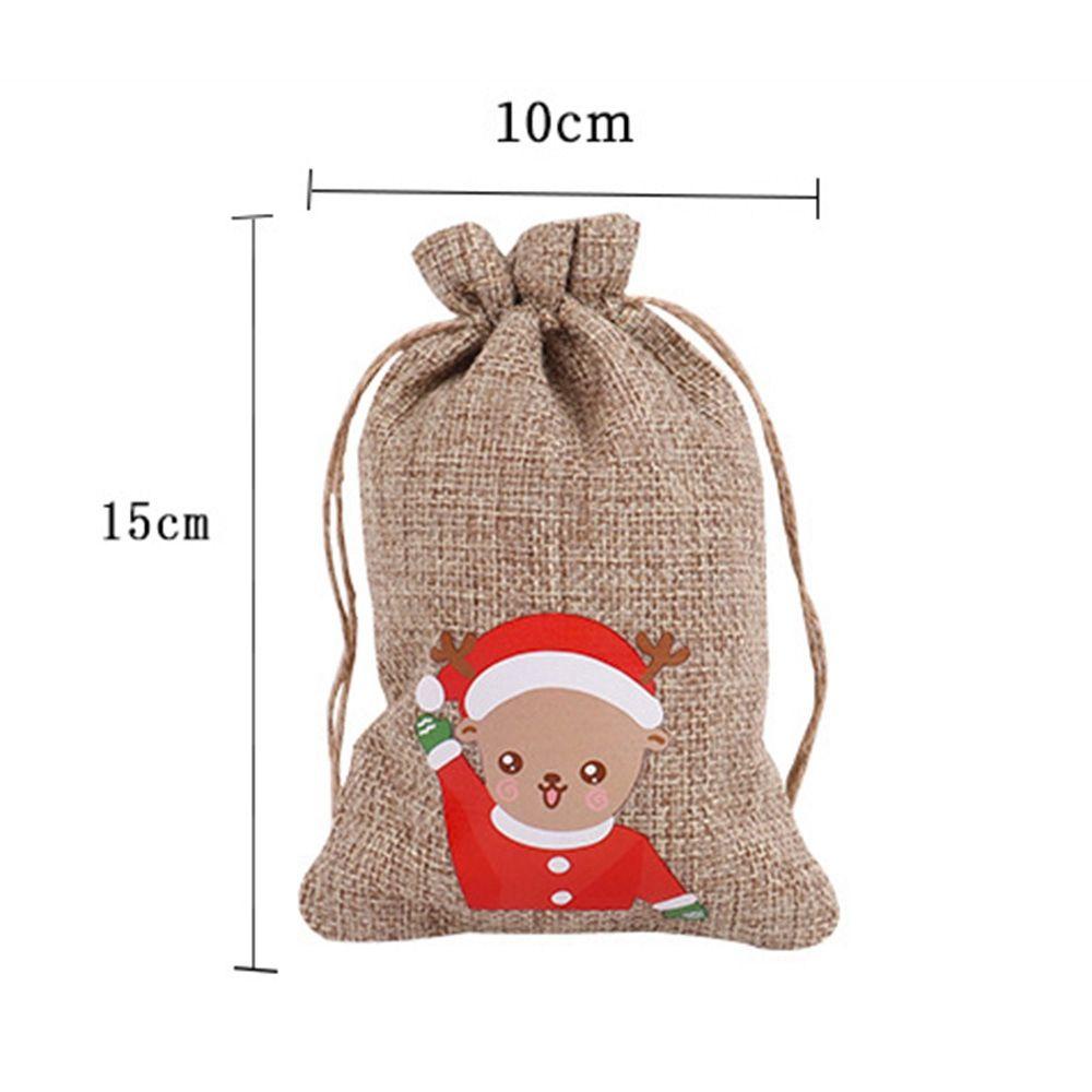 Túi Dây Rút Đựng Kẹo / Trang Sức In Họa Tiết Ông Già Noel Trang Trí Tiệc Cưới / Giáng Sinh
