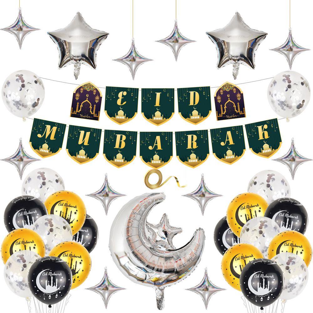 Dây Treo Bóng Bay Eid Mubarak Trang Trí Nhà Cửa Tiệc Tùng