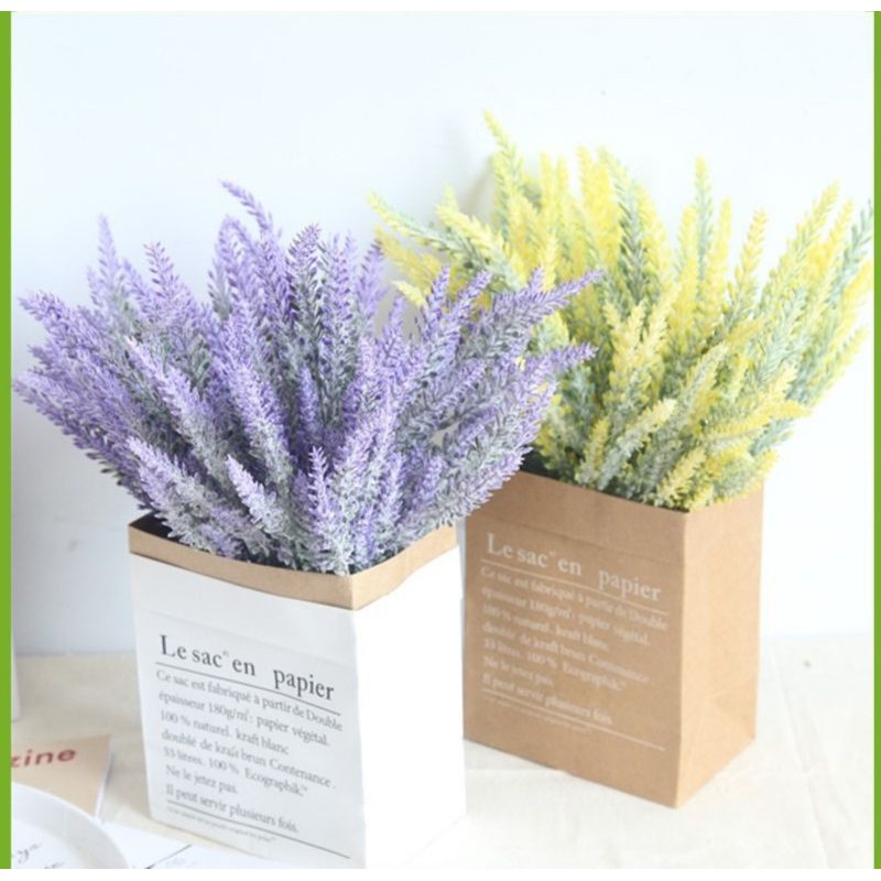Hoa giả- Hoa oải hương lavender giả phủ phấn màu sắc trang nhã cực xinh decor nhà cửa, sự kiện (video shop quay)