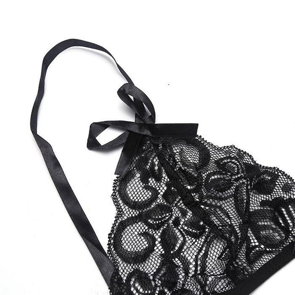 Bộ Đồ Lót Ren Lọt Khe Phong Cách Babydoll Gợi Cảm Cho Nữ