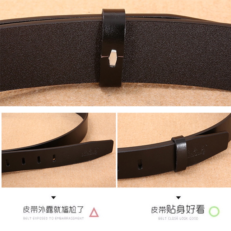 Vòng Khóa Cố Định Thắt Lưng Bằng Da Thật 2.8-4.0cm