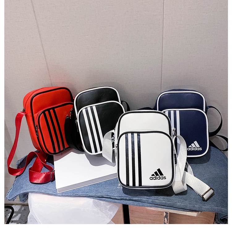 Adidas Ready Stock Của Nam Giới Túi đeo Ngực Dung Tích Lớn Thời Trang Túi đeo Vai Thể Thao Và Giải Trí Túi Pu Messenger Túi Vải Không Thấm Nước