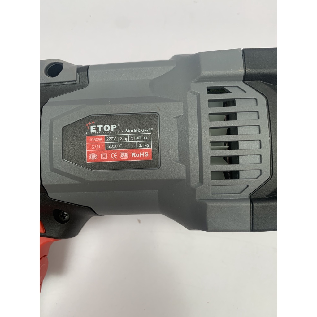 Máy Khoan Đục Bê Tông 4 Chức Năng Chính Hãng | ETOP XH-26F Công Suất  Lớn 2200 | Có Đảo Chiều Điều Tốc.