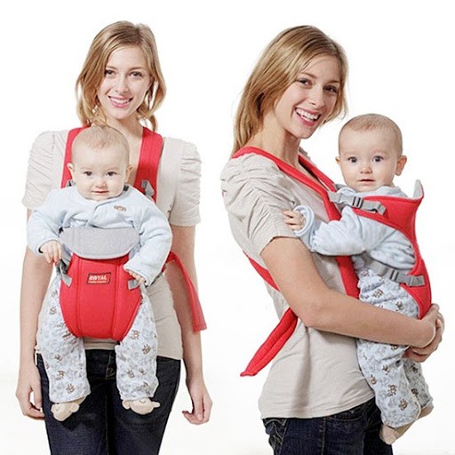 Địu em bé 4 tư thế baby carrier xanh