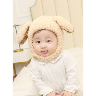 [Haobaby shop] Mũ lông tai cừu siêu ấm cho bé