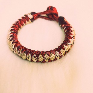 Vòng tay paracord 4 strand braid mix skull