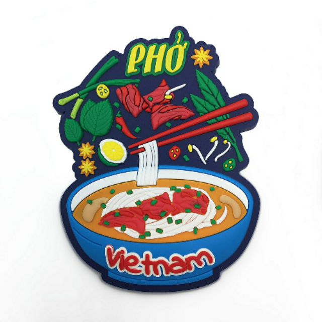 Hít tủ lạnh hình  món ăn ẩm thực và bia đặc trưng Việt