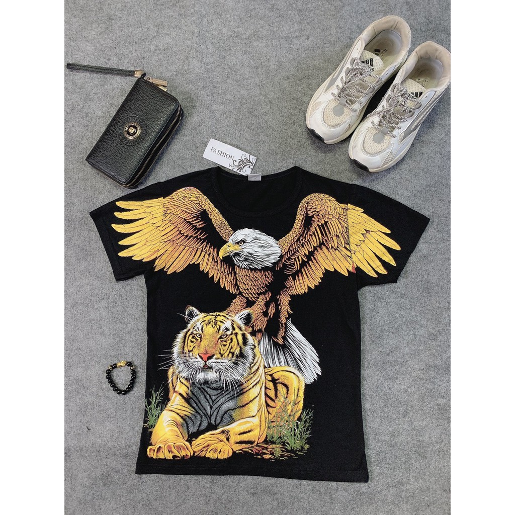 Aó Phông Nam In Hình 3D Hổ Đại Bàng Chất Thun Mát Mẻ - AP02 - Shop VK_Clothes