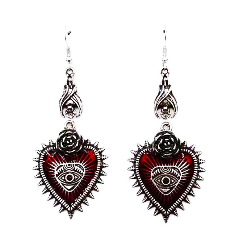 Set 5 Mặt Dây Chuyền Hình Trái Tim Phong Cách Gothic