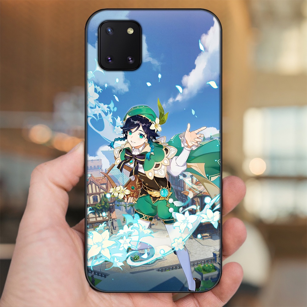 Ốp lưng Samsung Note 10 Lite viền đen in hình Venti Genshin Impact