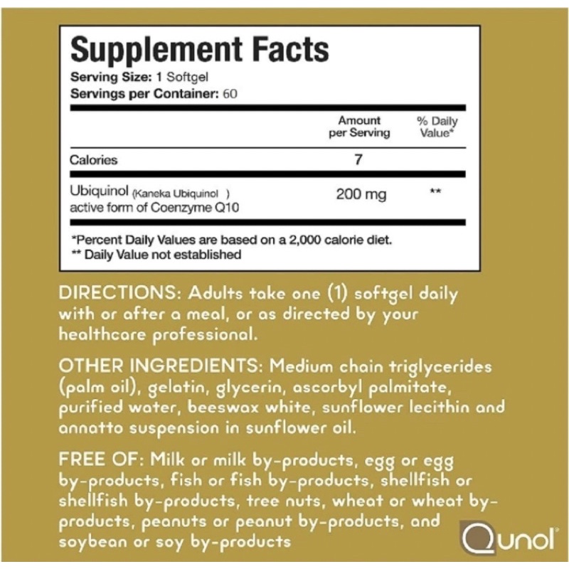 Viên uống bổ tim,hỗ trợ vận động nhanh, tăng cường sk Qunol Ubiquinol CoQ10 200mg 60 viên USA