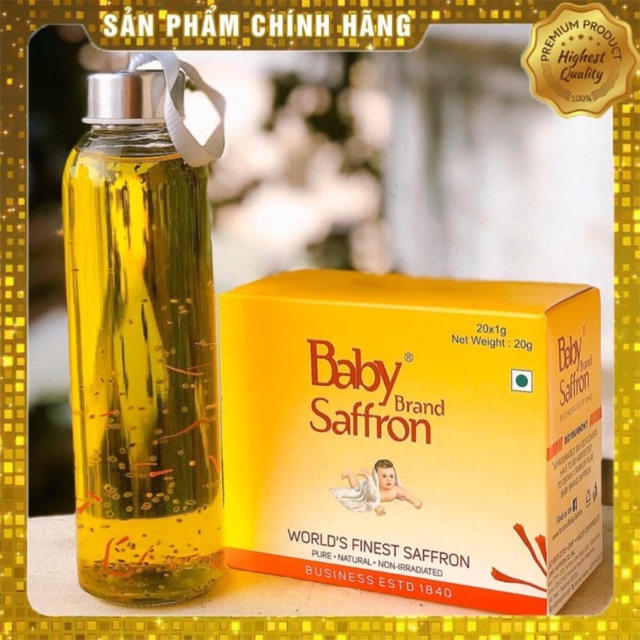 Nhuỵ hoa Nghệ Tây Ấn Độ Baby Saffron 1gr-Nhập khẩu chính ngạch{Date 10/2021}
