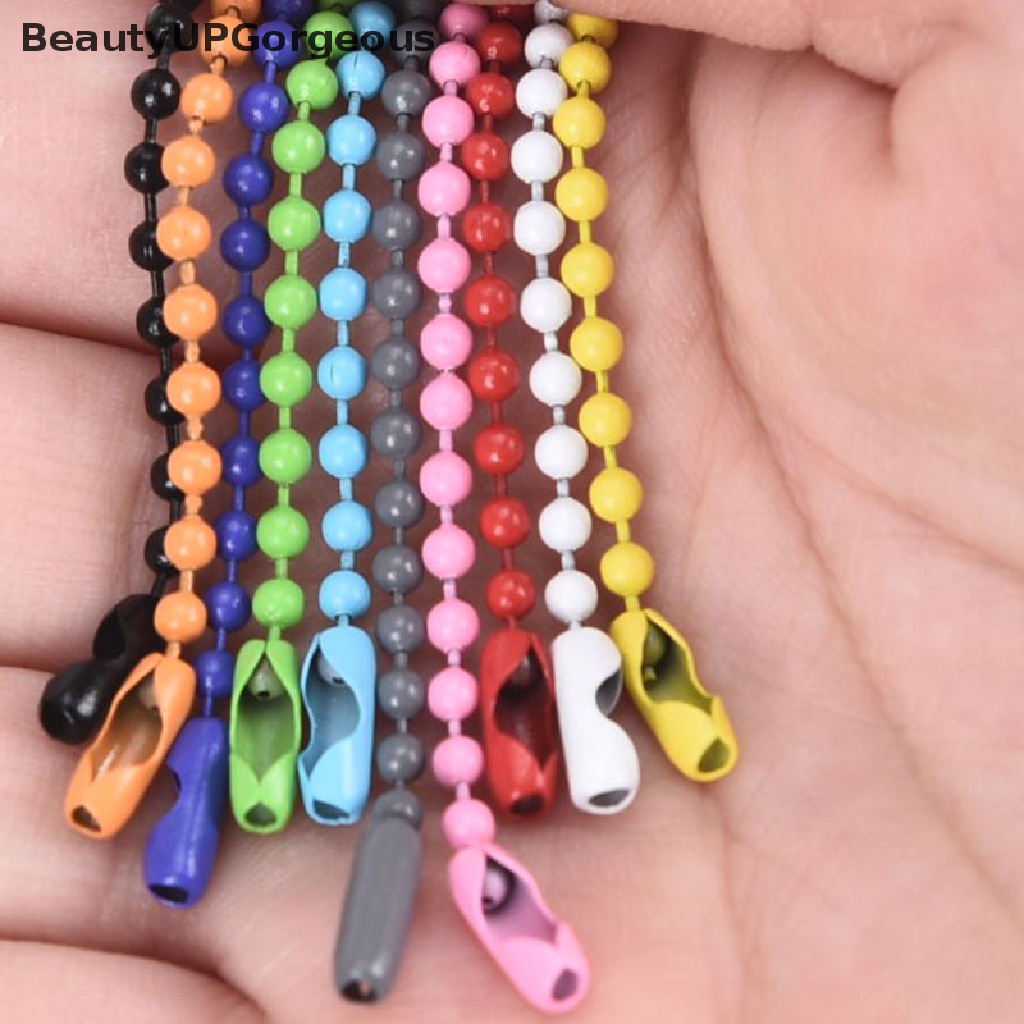 Set 10 Hạt Cườm Xỏ Lỗ 2.4mm Nhiều Màu Sắc Dùng Để Làm Đồ Trang Sức
