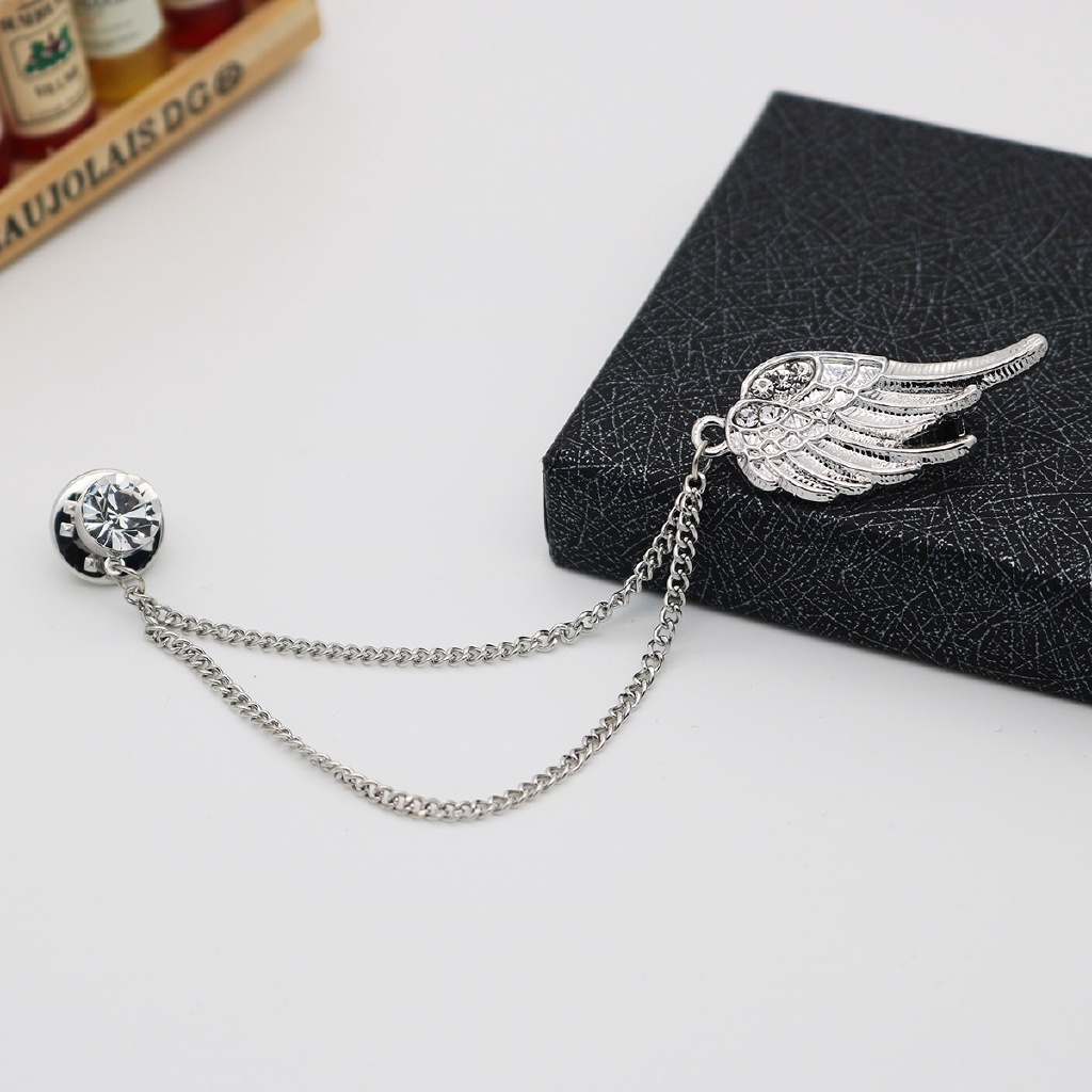 EFAN Ghim Cài Áo Hình Đôi Cánh Đính Đá Nhân Tạo Thời Trang