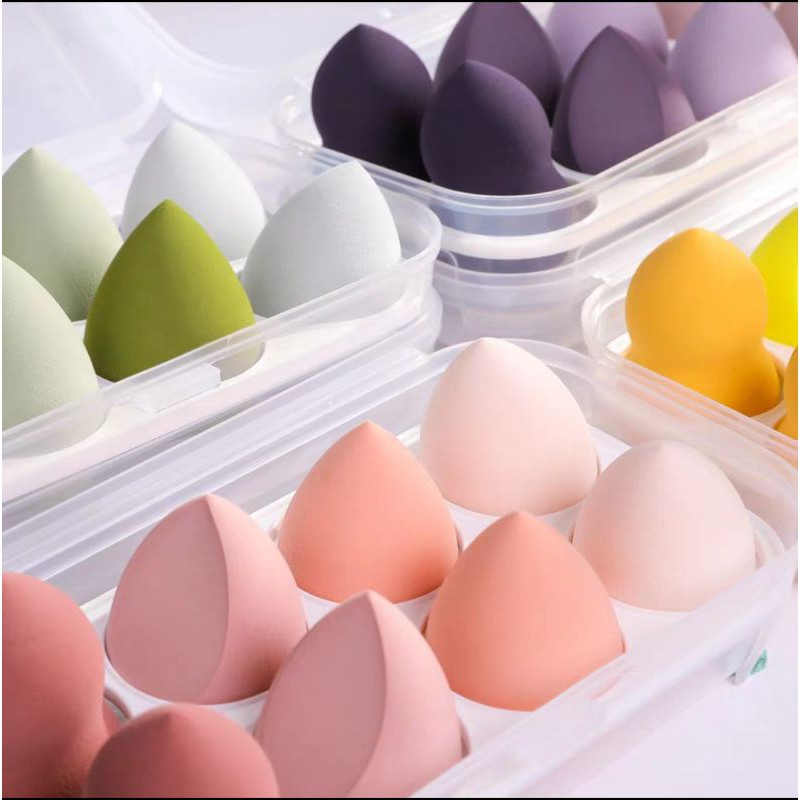 Set 8 mút trang điểm hình trứng, mút tán phấn