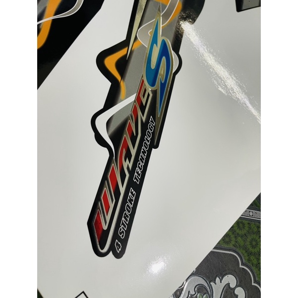 Tem rời Wave S ghép Crom siêu bóng dán xe đen