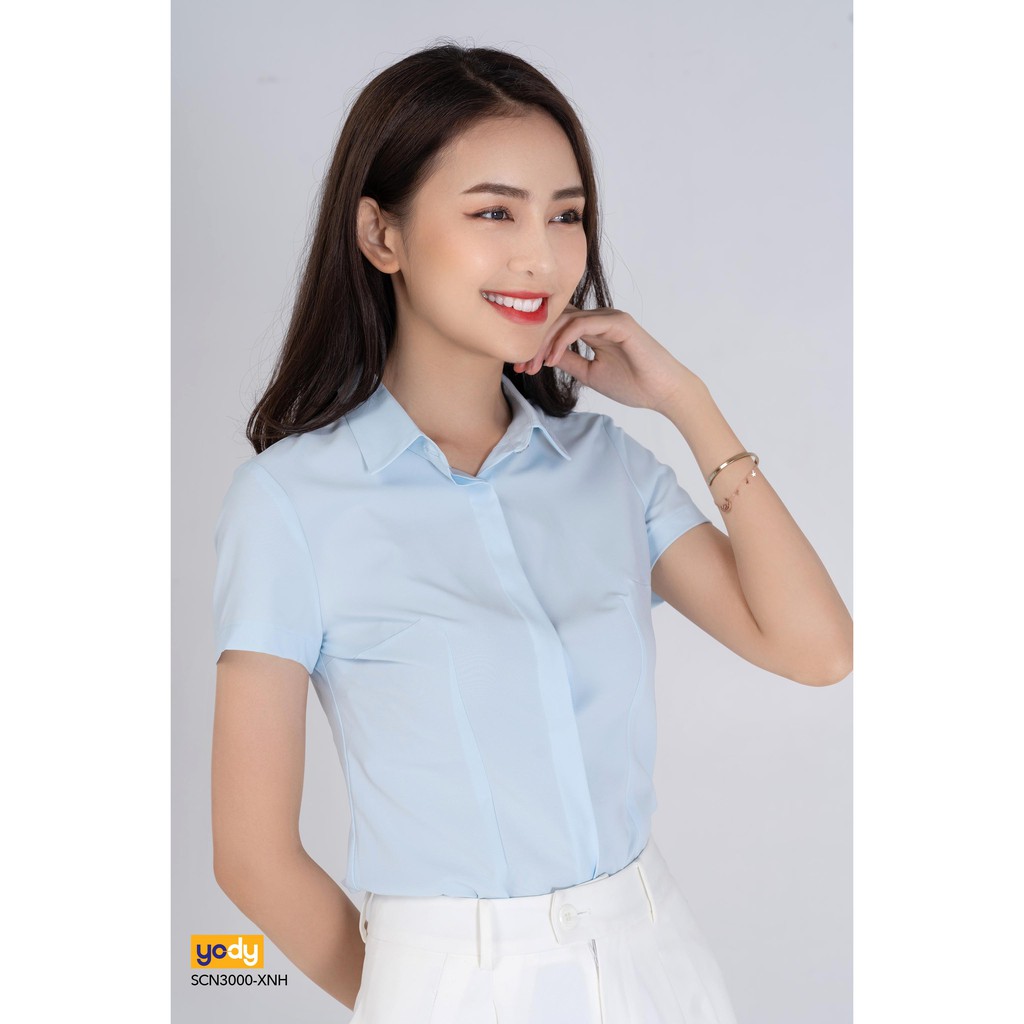 Áo Sơ Mi Nữ Tay Ngắn Basic Nano SCN3000