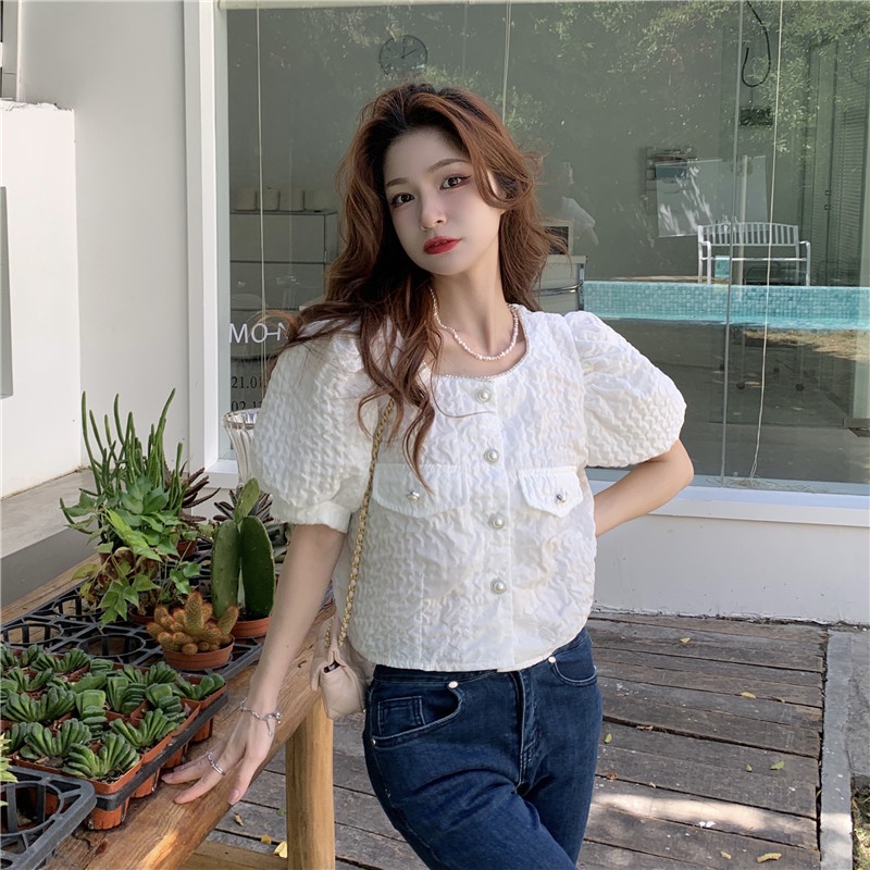Áo Sơ Mi Ngắn Tay Thời Trang Mùa Hè Dễ Phối Đồ Dành Cho Nữ