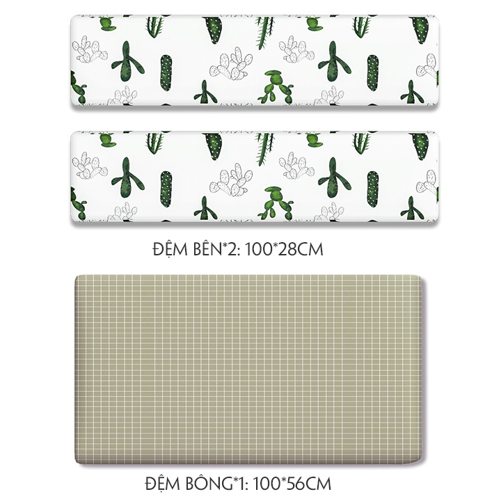 Bộ quây dành cho cũi 120x70cm trang trí và bảo vệ bé, Quây cho cũi gỗ thiết kế vương miện đáng yêu-My.Baby.Offcial