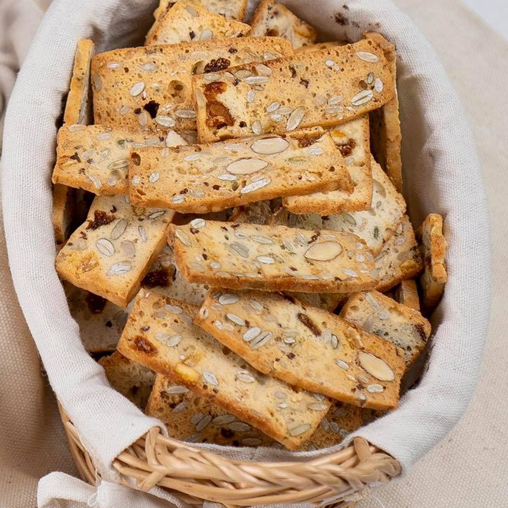 Biscotti ngũ cốc ăn kiêng TANU NUST, bánh biscotti nguyên cám mix hạt dinh dưỡng giúp ăn kiêng, giảm cân